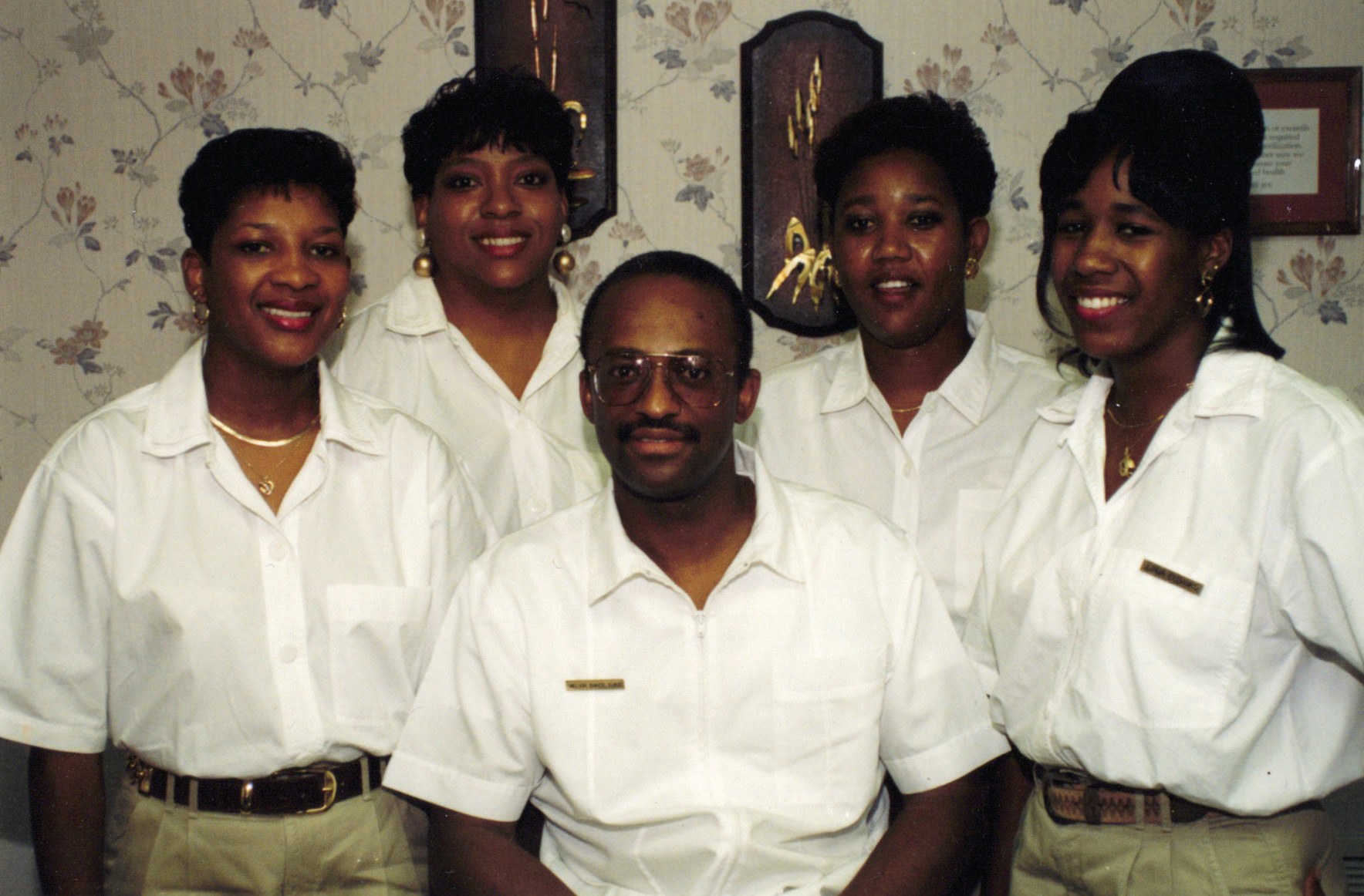 (L-R) CHERYL MILLS, ANGELA BENTON, DR. MELVIN BAKER, DEBORAH BANKS, LINDA EUBANKS