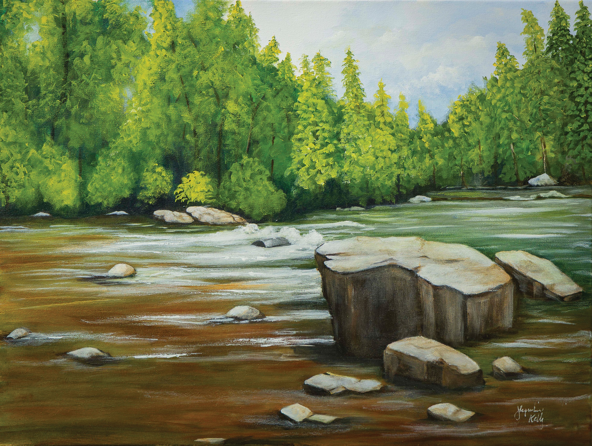 On The Cover: ‘River Rocks’ - river-rocks-painting.jpg